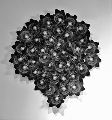 silver gelatin photo collage, Bouquet of Lights, by Adrienne Moumin.