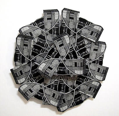 3-D silver gelatin photo collage, Flow, by Adrienne Moumin.