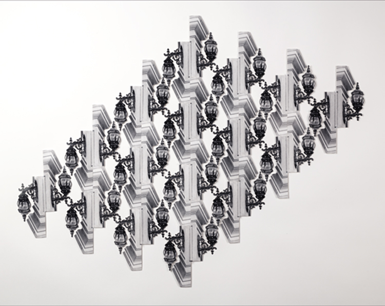 I Lift My Lamp Beside the Golden Door, 3-D Photo Collages by Adrienne Moumin.