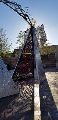 public art, Meet Me at the Triangles, by Adrienne Moumin.