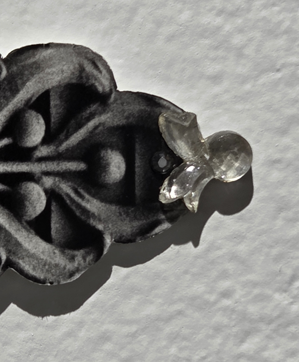 Silver Snowflake [Detail], 3-D  Photo Collage by Adrienne Moumin - Center Detail